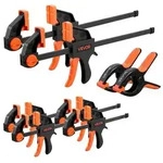 VEVOR Einhandzwinge, 8er-Pack, 15,24 & 30,48 cm &Ouml;ffnung, mit Federzwingen,