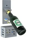 Wand Bier&ouml;ffner Magnetisch Auffangbeh&auml;lter Grau