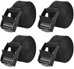 TRIWONDER Spanngurt 25mm 200kg Schwarz 4 St&uuml;ck 3m