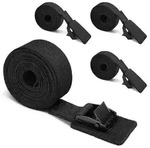 4er Set Spanngurte Schwarz mit Polsterung & Klemmschloss 2m x 25mm