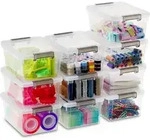 10er-Set Stapelbare 1.25L Aufbewahrungsboxen mit Deckel Transparente