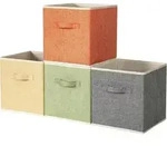 Aufbewahrungsbox Stoff faltbar Griffe 4-farbige-set 27 x 27 x 28 cm