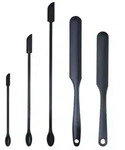 Silikon Spatel Set 5-teilig Schwarz K&uuml;che Kosmetik