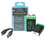 PATONA 2x 9 Volt Block Premium Akkus 3,6Wh mit USB-C und Ladekabel