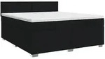 vidaXL Boxspringbett mit Matratze Schwarz 180 x 200 cm Stoff