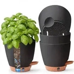 T4U 15cm 4er Set Selbstbew&auml;ssernder Kr&auml;utertopf f&uuml;r Fensterbank & K&uuml;che &ndash;