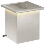 vidaXL Garten-Pflanzk&uuml;bel mit LED Silber 30 x 30 x 30 cm Edelstahl