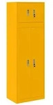 vidaXL Aufbewahrungsschrank 2 stk. Senfgelb 60 x 40 x 180 cm Stahl