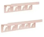 FLOORDIREKT Wandregal Metall - Praktisches 2er Set - Mit praktischen Haken -...