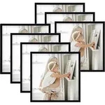 Bilderrahmen Quadratisch Collage Set 7er 30x30 oder 20x20 cm Schwarz