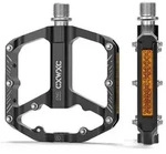 CXWXC Fahrradpedale mit Reflektoren 9/16 Zoll CNC Aluminium MTB Pedale
