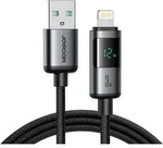 Joyroom S-A16 Pro Prism Series 3A USB-A - Lightning Kabel Display 1,2 m Schwarz
