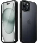H&uuml;lle iPhone 15 Sto&szlig;fest Matt Antifingerabdruck Schwarz