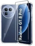 Handyh&uuml;lle Realme GT 8 Pro + Schutzfolie, Transparent, TPU, Sto&szlig;fest