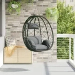 vidaXL H&auml;ngesessel Korb ohne Gestell Anthrazit Poly Rattan
