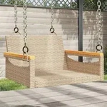 vidaXL H&auml;ngesessel Beige 63x62x40 cm Poly Rattan