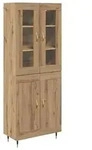 vidaXL Highboard 2 pcs Artisan-Eiche Holzwerkstoff