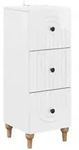 vidaXL Schubladenschrank Hochglanz Wei&szlig; 33 x 34,5 x 90 cm