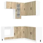 vidaXL K&uuml;cheneinheit KALMAR 8 pcs Sonoma-Eiche Holzwerkstoff