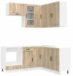 vidaXL K&uuml;cheneinheit LUCCA 8 pcs Sonoma-Eiche Holzwerkstoff