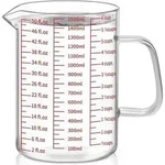 Luvan 1500 ml/6 Tassen/51 oz Glas-Messbecher, Einfach Ablesbar mit 3 Messskalen
