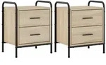 vidaXL Nachttisch 2 stk. Sonoma-Eiche 40 x 30 x 50 cm Holzwerkstoff