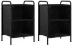 vidaXL Nachttisch 2 stk. Schwarz Eichen-Optik 40 x 30 x 60 cm