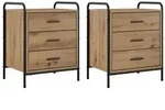 vidaXL Nachttisch 2 stk. Artisan-Eiche 48 x 36,5 x 60 cm Holzwerkstoff