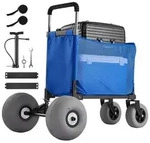 VEVOR Bollerwagen mit Ballonreifen (12 Zoll), Faltbarer Strandwagen mit 4-stufig