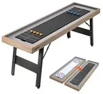 VEVOR Shuffleboard-Tisch 2,1 m mit 8 Pucks Tischcurling-Spiel 2 in 1 Tragbar,...