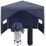 FIVMEN Pavillon 3x3m Faltpavillon mit Seitenteilen und Fenstern und Tragetasche