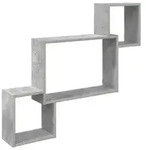 vidaXL Wandregal Wandhalterung Grau 91,5 x 15 x 76 cm Holzwerkstoff