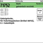 Gabelgelenk DIN 71752 f.Federklappbolzen G 10x20 Stahl galv.verz. 10St.