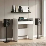 vidaXL DJ Tisch Wei&szlig; 62 x 45 x 102 cm Holzwerkstoff