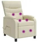 vidaXL Massage Relaxsessel Creme Kunstleder