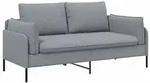 vidaXL 2-Sitzer Sofa Hellgrau 188 x 81 x 89 cm Stoff