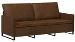 vidaXL 3-Sitzer Sofa Braun 190 x 81 x 82 cm Kunstwildleder