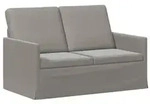 vidaXL 2-Sitzer Sofa Hellgrau 130 x 81 x 82 cm Samt (V)