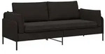 vidaXL 3-Sitzer-Sofa Schwarz 222 x 81 x 89 cm Samt