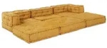 vidaXL Modulare Puffs 2 Stk. Gelb Stoff