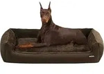 Hundebett Hundesofa waschbar abnehmbar L 120 x B 90 x H 30 cm Braun
