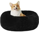 Hundebett orthop&auml;disches rund Donut L 70 x B 70 x H 20 cm Schwarz