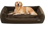 Hundebett Hundesofa Hundekissen abnehmbar L 110 x B 86 x H 26 cm Braun