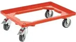Kistenroller Trgf.250kg Gummi-Bereifung L605xB405mm Ku.rot ALLIT