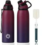 Trinkflasche Edelstahl Magnetdeckel BPA Frei Rot lila 1000 ml
