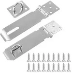 Vorh&auml;ngeschloss &Uuml;berfalle 2 Sets Edelstahl 4 Zoll Silber