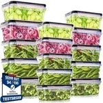 Frischhaltedosen Set 15 BPA Frei Auslaufsicher 15 Gro&szlig;e Kapazit&auml;t Set