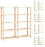 vidaXL Lagerregale 5 B&ouml;den 5 Stk. 170x38x170cm Massivholz Kiefer 500kg