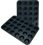 Silikon Muffinform 24 Muffins Antihaft Backblech Cupcakes Kuchen Grey