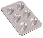CHEFMADE Madeleine-Backform 6-tlg. Antihaftbeschichtet Champagner Gold